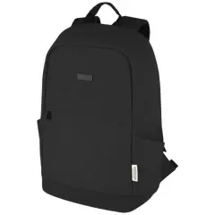 Joey 15,6-calowy plecak na laptopa z płótna z recyklingu z certyfikatem GRS o pojemności 18 l kolor czarny