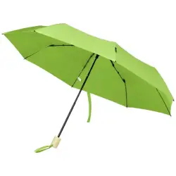 Składany wiatroodporny parasol 51 cm z PET z recyklingu Birgit kolor zielony
