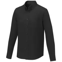 Pollux koszula męska z długim rękawem kolor czarny / L