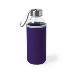 Szklana butelka sportowa 420 ml kolor fioletowy