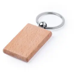 Drewniany brelok do kluczy - kolor brązowy