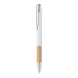 SPARTA Aluminiowy długopis przycisk kolor biały
