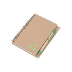 Notes z długopisem SERENO - zielony